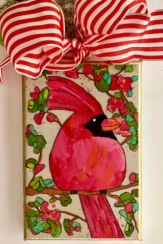 Canvas Cardinal Ornament #3