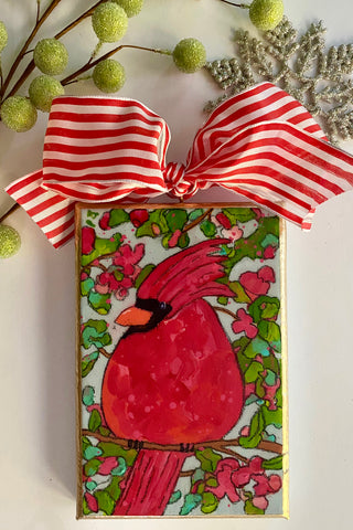 Canvas Cardinal Ornament #5