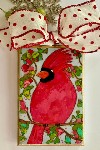 Canvas Cardinal Ornament #2