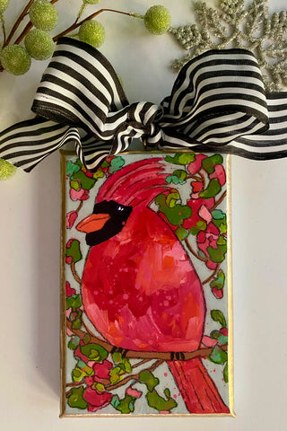 Canvas Cardinal Ornament #6