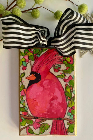 Canvas Cardinal Ornament #9