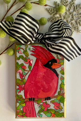 Canvas Cardinal Ornament #4